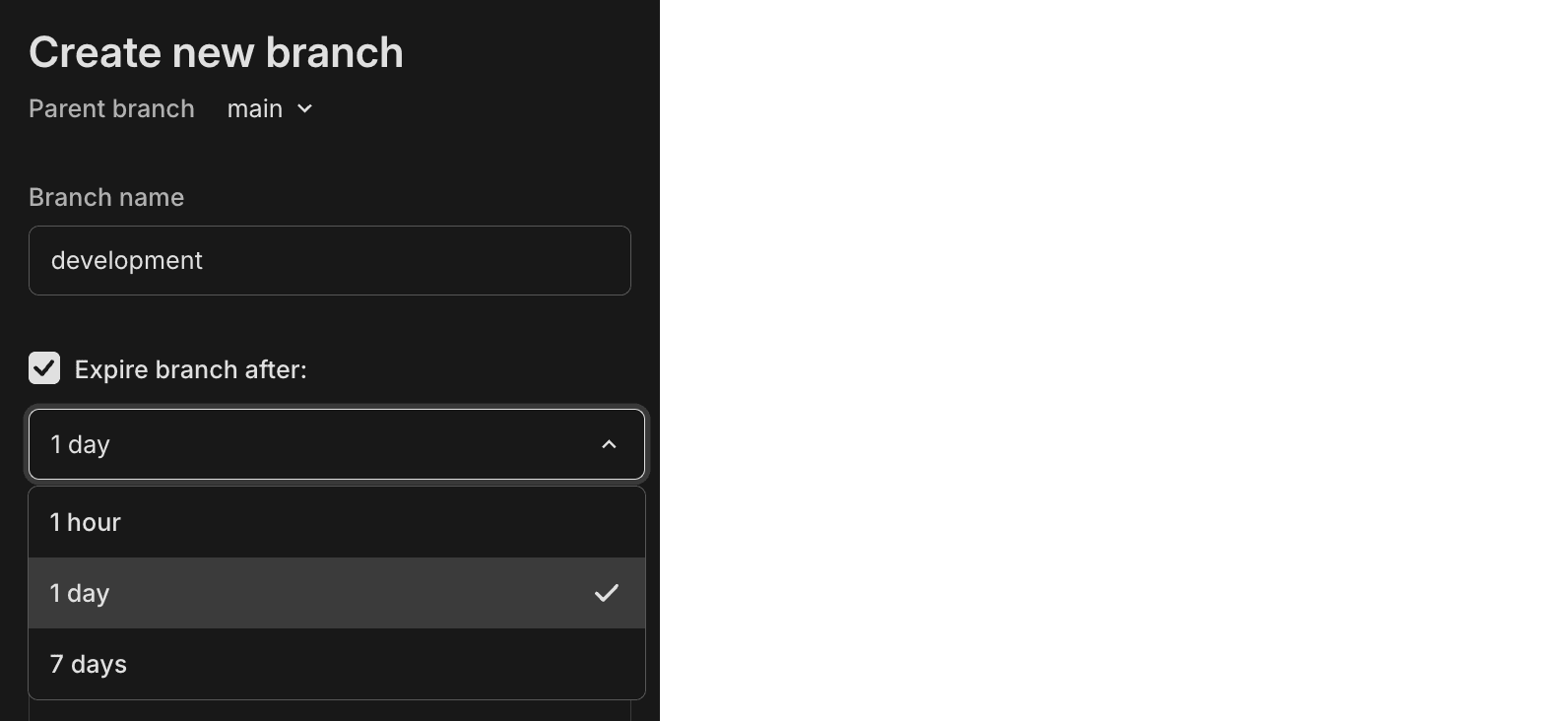 Set branch expiration
