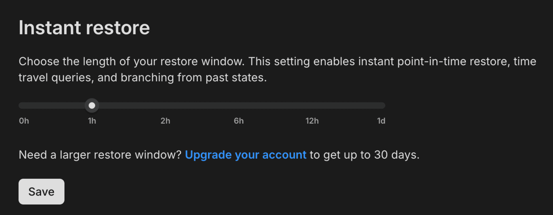 Restore window setting